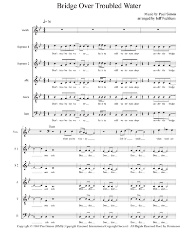 Bridge Over Troubled Water (arr. Jeff Peckham)