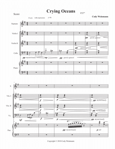 Crying Oceans (Full Score/Score Only)