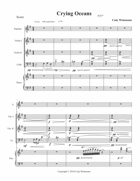 Crying Oceans (Full Score/Score Only)