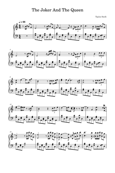 The Joker And The Queen (feat. Taylor Swift) (arr. Mr. Lu Lai)