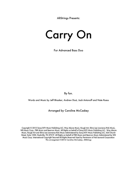 Carry On (arr. Caroline McCaskey)
