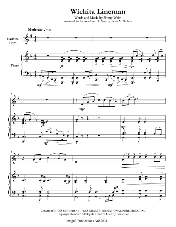 Wichita Lineman (arr. James M. Guthrie)
