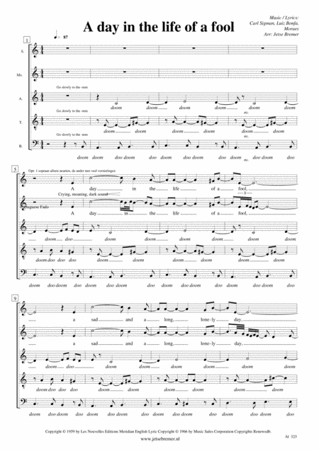 A Day In The Life Of A Fool (manha De Carnaval) (arr. Jetse Bremer)