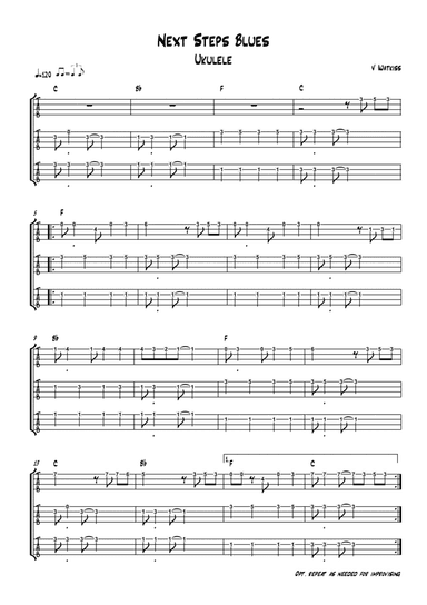 Next Steps Blues ukulele tab