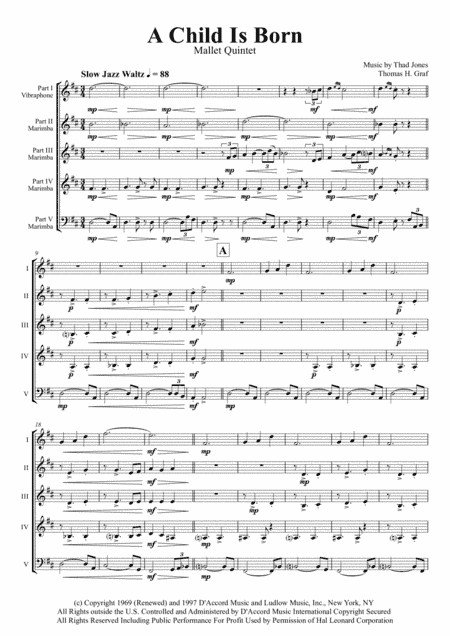 A Child Is Born (arr. Thomas H. Graf)
