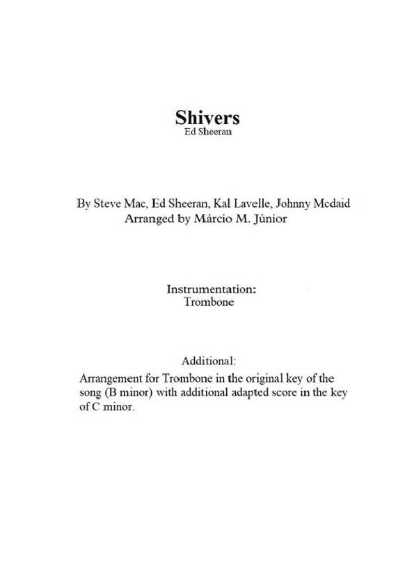 Shivers (arr. Márcio Moreira Júnior)