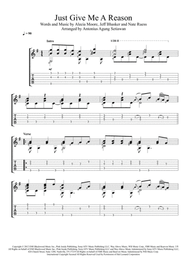 Just Give Me A Reason (arr. Antonius Agung Setiawan)