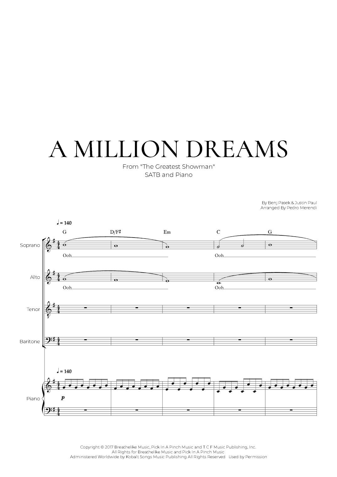 A Million Dreams (arr. Pedro Merendi)