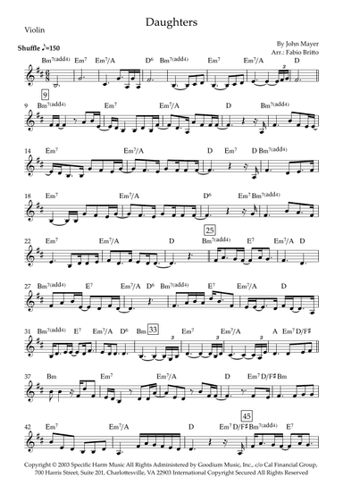 Daughters (arr. Fabio Britto)