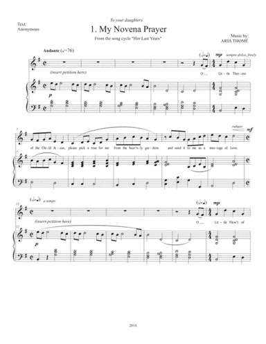 Her Last Years - A Cycle of Prayer in 3 Songs