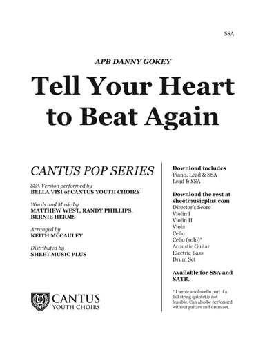 Tell Your Heart To Beat Again (arr. Keith McCauley)