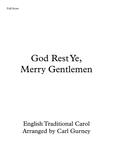 God Rest Ye Merry Gentlemen (arr. Carl Gurney)