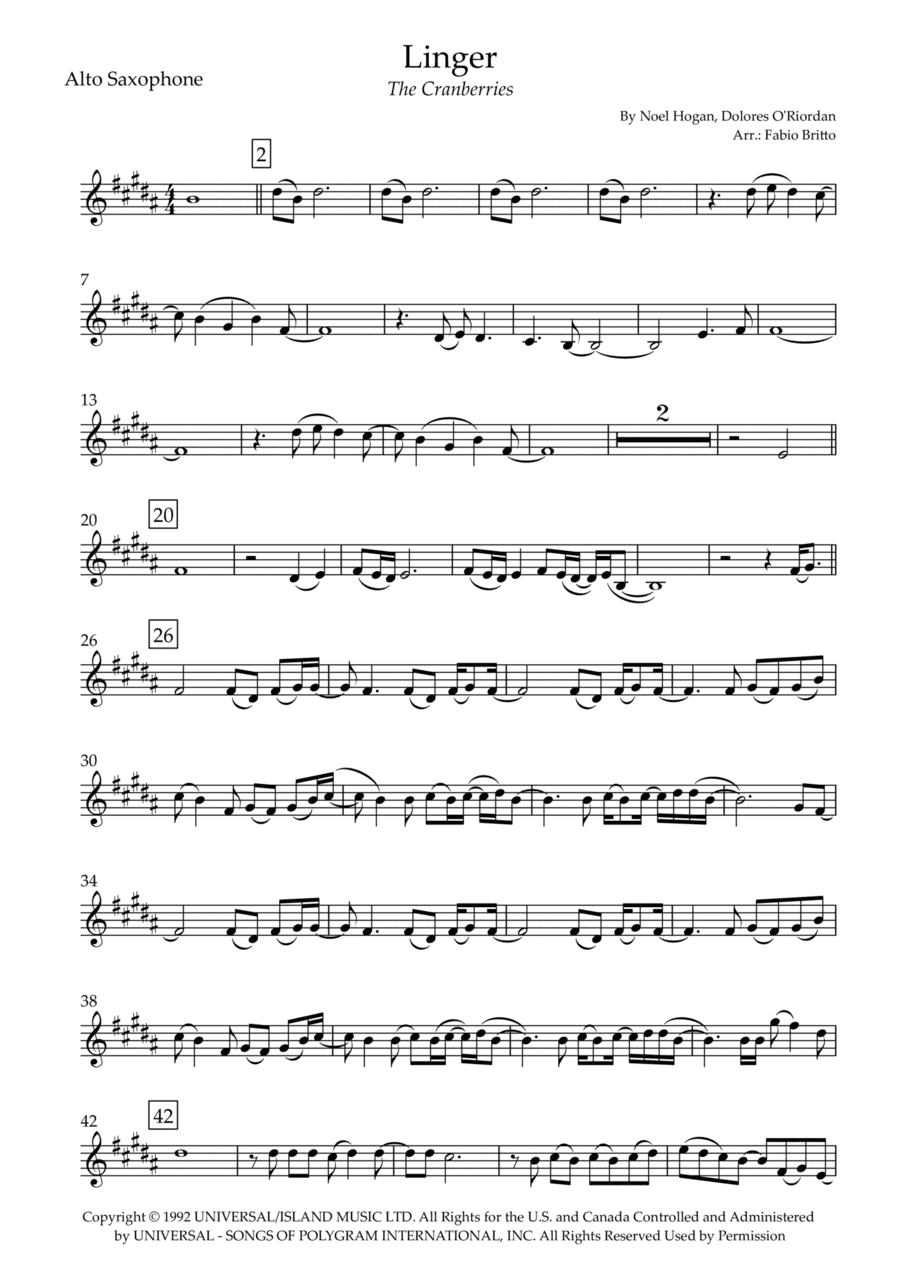 Linger (arr. Fabio Britto)