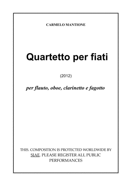 Quartetto per fiati - Wind quartet