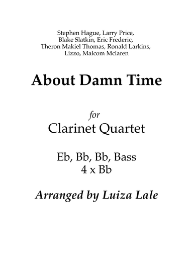 About Damn Time (arr. Luiza Lale)