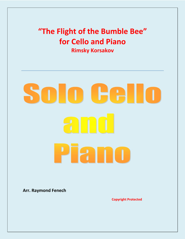 The Flight of the Bumble Bee - Rimsky Korsakov - for Cello and Piano (arr. Raymond Fenech)