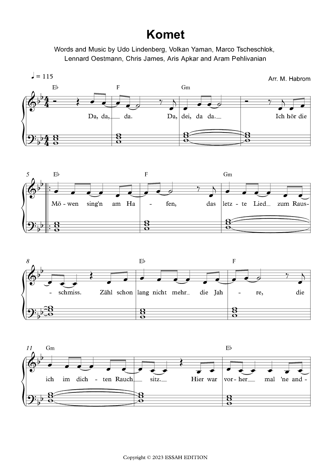 Komet (arr. Michael Habrom)