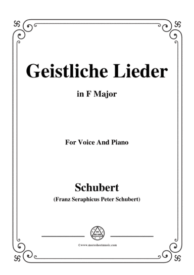 Schubert-Geistliche Lieder,in F Major,for Voice&Piano (arr. MSM)