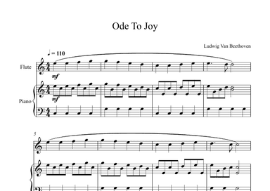 Ode To Joy - Ludwig Van Beethoven (Flute + Piano) (arr. Digital Book Music)