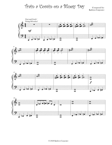 Train a 'Comin on a Bluesy Day (Jazz Piano)