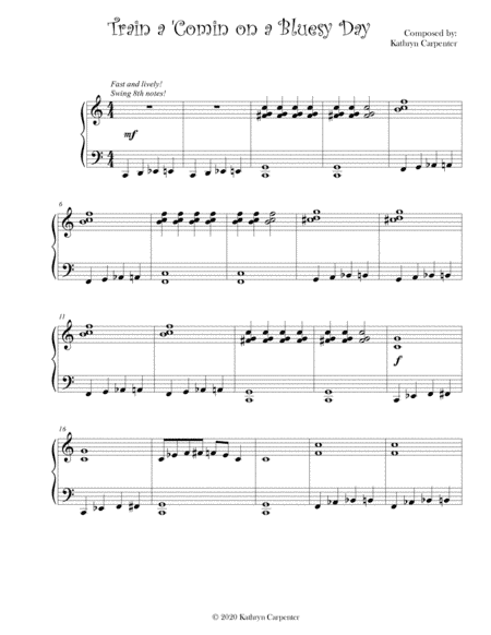 Train a 'Comin on a Bluesy Day (Jazz Piano)