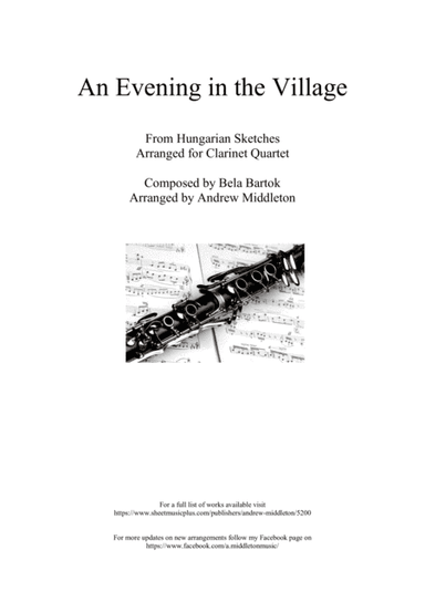 An Evening in the Village arranged for Clarinet Quartet (arr. Andrew Middleton)