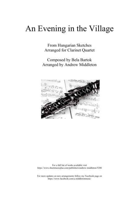An Evening in the Village arranged for Clarinet Quartet (arr. Andrew Middleton)