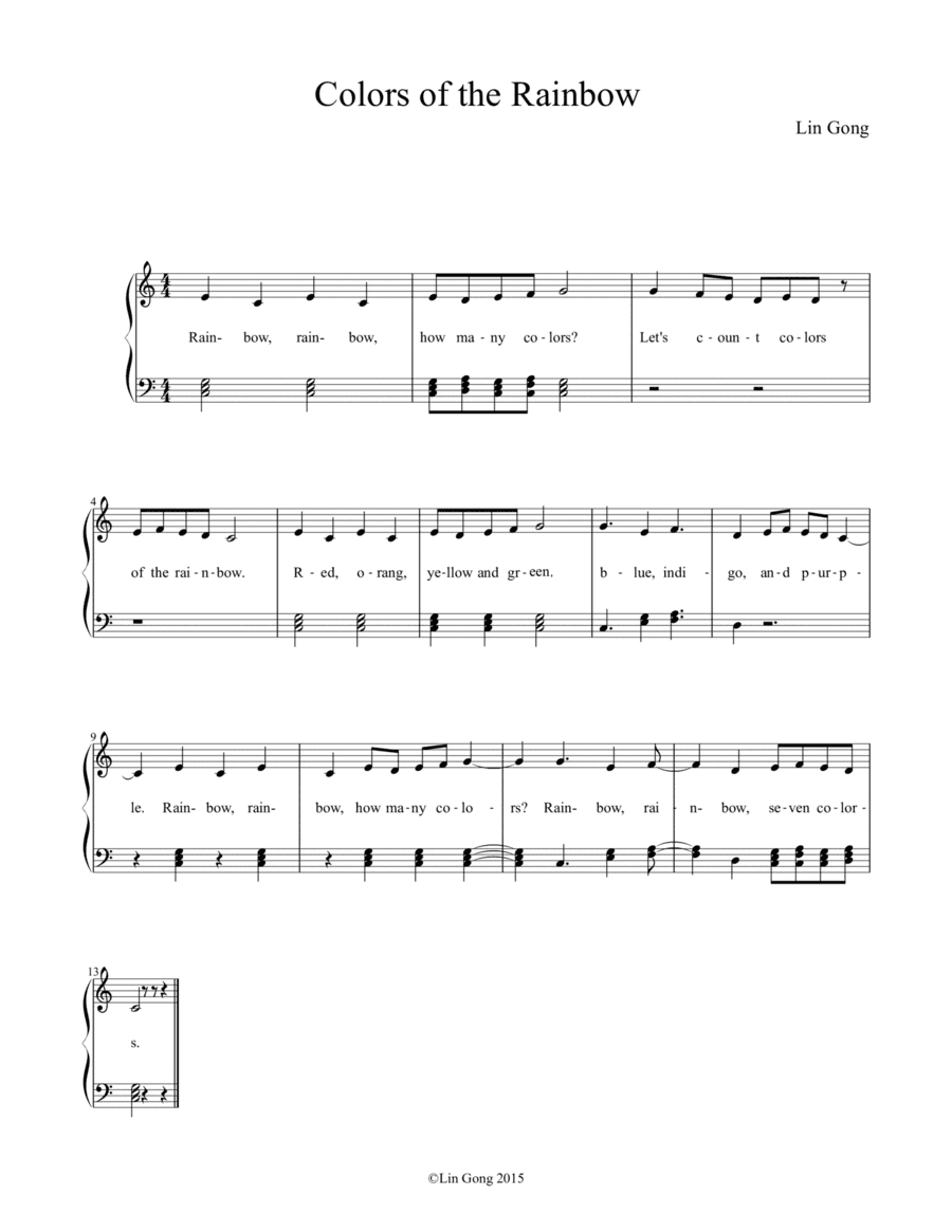 Colors of the Rainbow - Simple Easy English Song for Kids to Learn Colors
