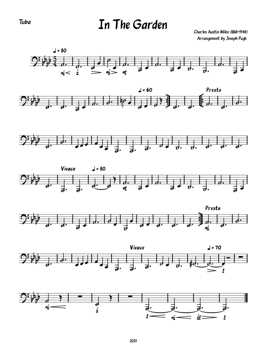 In The Garden (Brass Quintet) (arr. Joseph Pugh)
