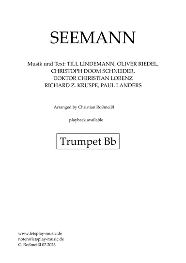 Seemann (arr. Christian Roßmeißl)