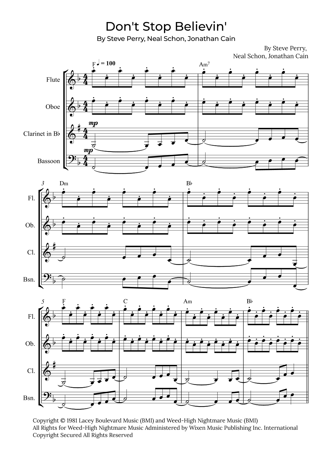Don't Stop Believin' (arr. Alex Nunes Rodrigues)