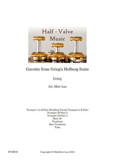 Gavotte from Grieg's Holberg Suite (Brass Septet) (arr. Matthew Lax)