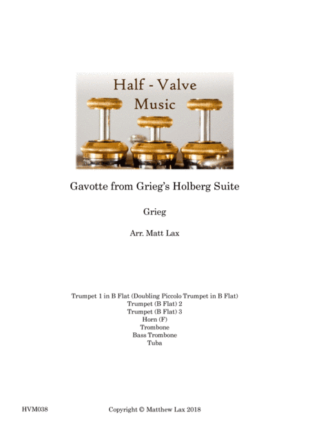 Gavotte from Grieg's Holberg Suite (Brass Septet) (arr. Matthew Lax)