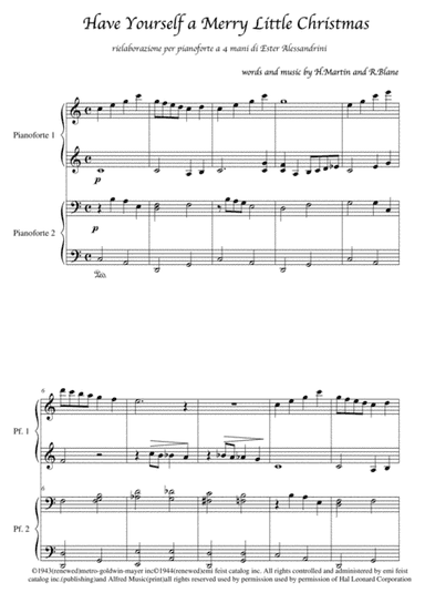Have Yourself A Merry Little Christmas  from MEET ME IN ST. LOUIS (arr. Ester Alessandrini)