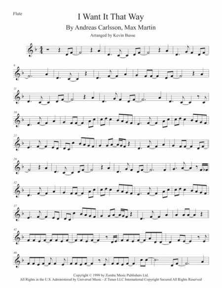 I Want It That Way (arr. Kevin Busse)