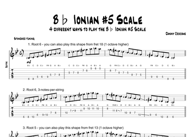 Bb Ionian #5 Scale (4 Ways to Play)