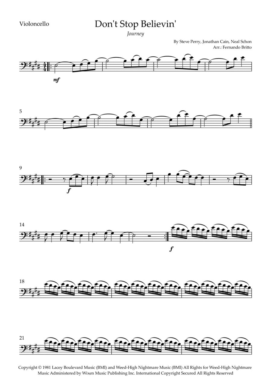 Don't Stop Believin' (arr. Fernando Britto)