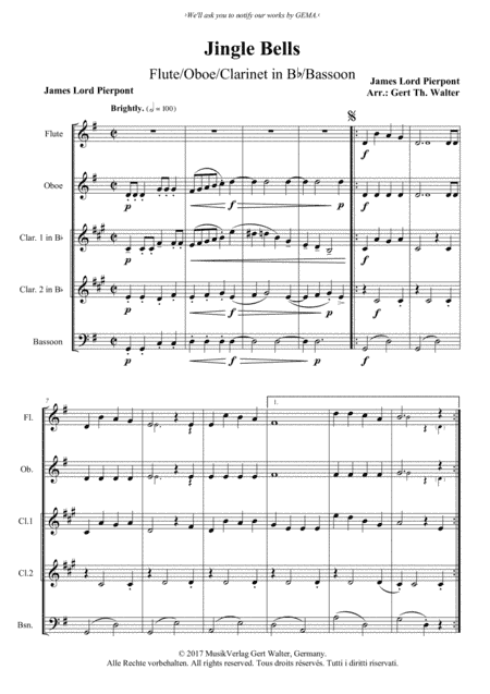 Jingle Bells (arr. Gert Th. Walter)