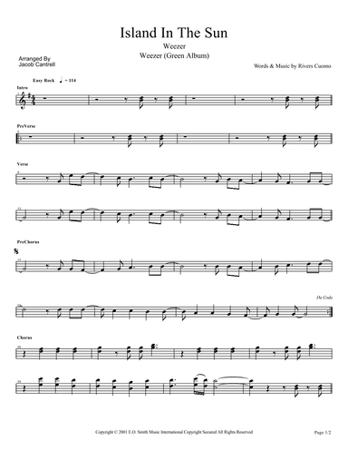 Island In The Sun (arr. Jacob Cantrell)