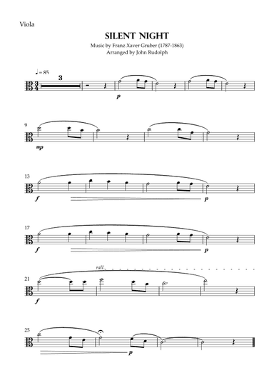 Silent Night (Valse Jazz) (arr. John Rudolph)