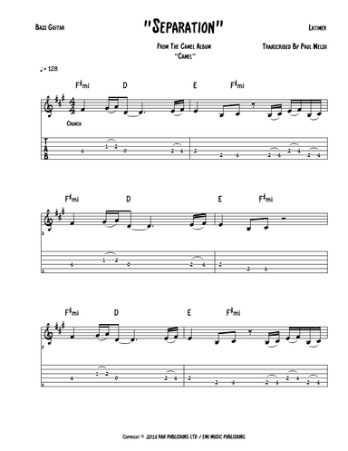 Separation (arr. P Welsh)