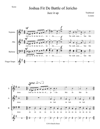 Jazz it up: Joshua Fit De Battle of Jericho (arr. L Lozano)