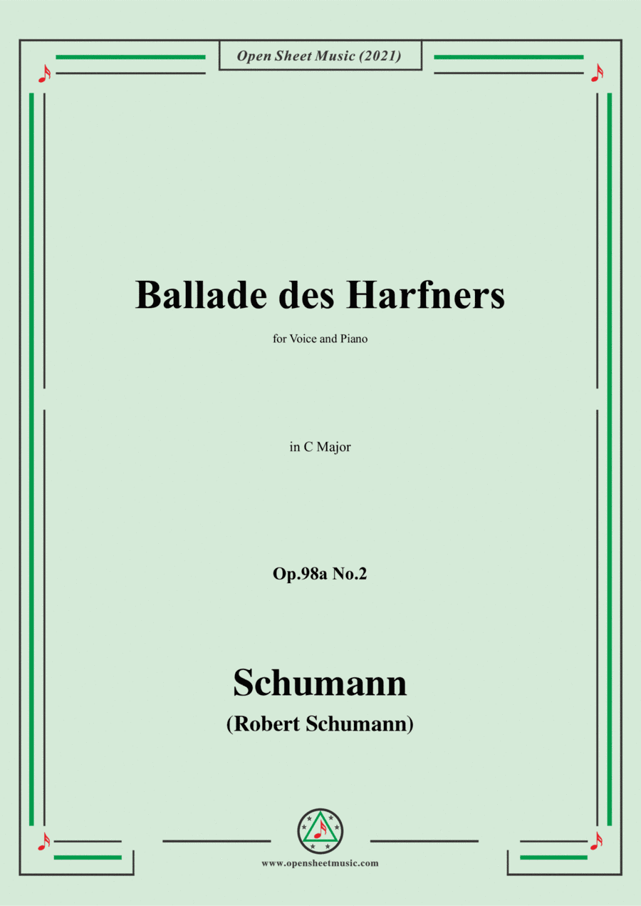 Schumann-Ballade des Harfners,Op.98a No.2,in C Major (arr. Open Cloud)
