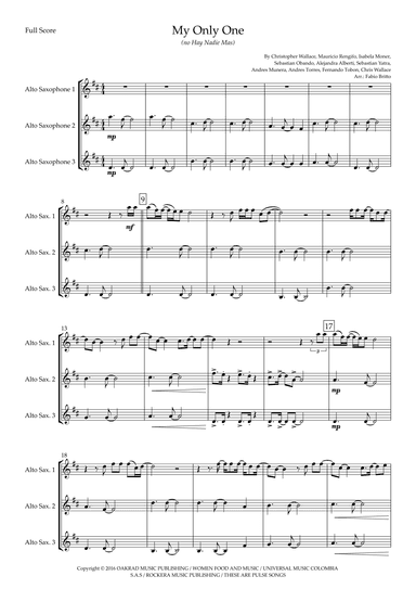 My Only One (no Hay Nadie Mas) (arr. Ottirb Sage)