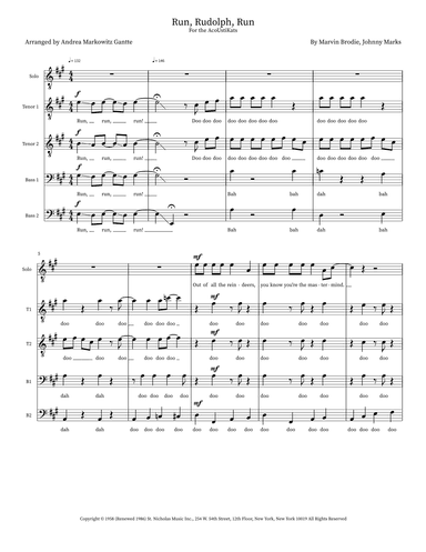 Run Rudolph Run (arr. Andrea Markowitz Gantte)