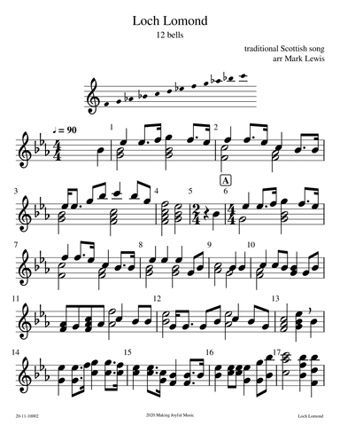 Loch Lomond - 12-Bell Ensemble (arr. Mark R Lewis)