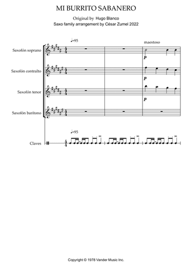 El Burrito Sabanero (mi Burrito Sabanero) (arr. César Zumel)