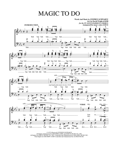 Magic To Do (arr. David Wright)