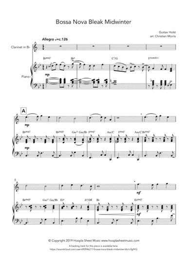 Bossa Nova Bleak Midwinter (arr. Christian Morris)