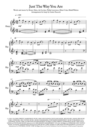 Just The Way You Are (arr. Lizzie Peacock)